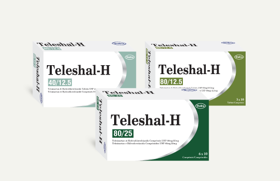 Teleshal H Tabs 80mg/12.5mg 30T - per carton x 12